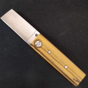 Couteau pliant couteau de poche artisanal made in france bois d ebene royal du laos acier inox