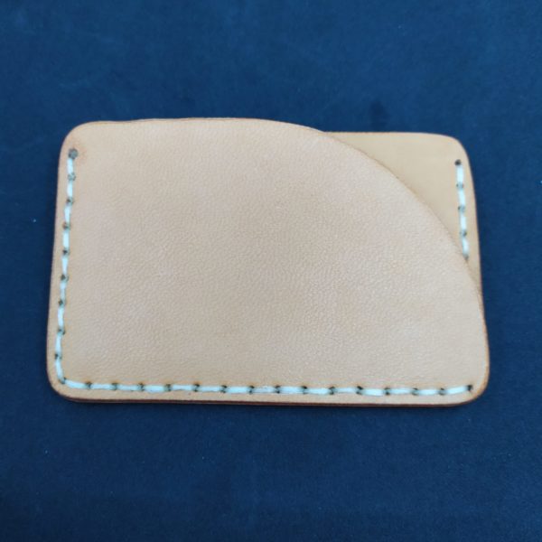 porte carte double face en cuir artisanal fait main