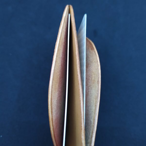 porte carte double face en cuir artisanal fait main