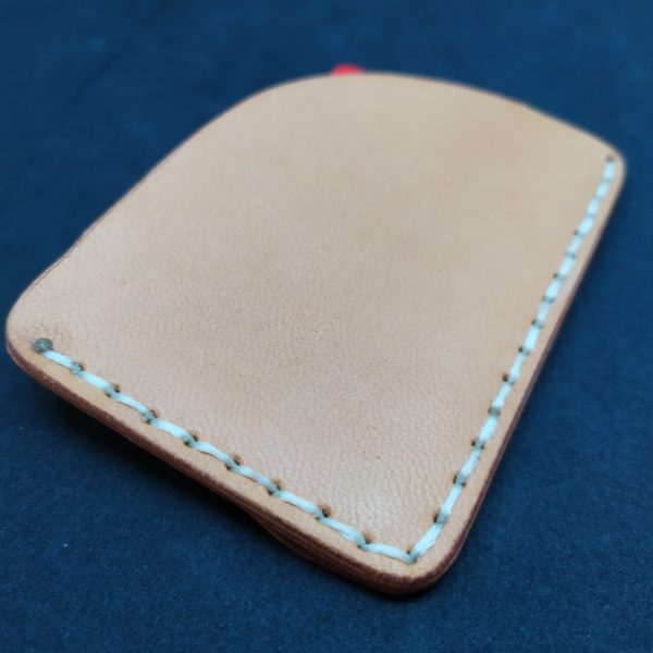 porte carte double face en cuir artisanal fait main