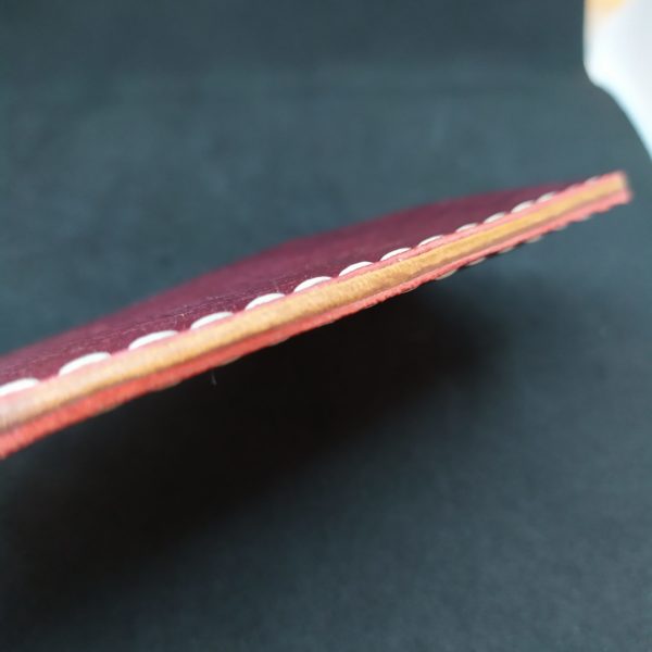 porte carte double face en cuir artisanal fait main